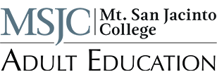 Mt. San Jacinto College Adult Education Logo